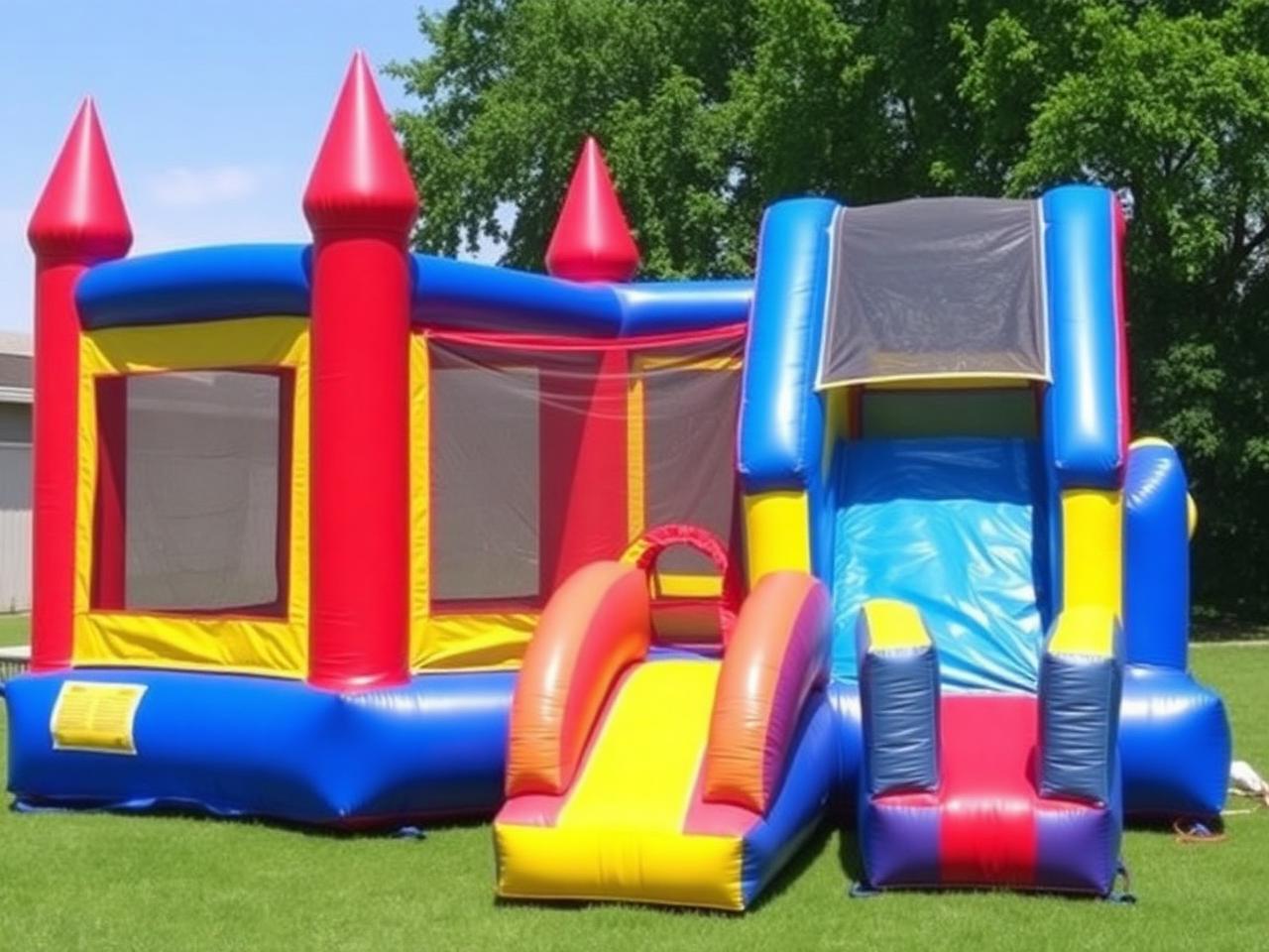 Springkasteel met Glijbaan